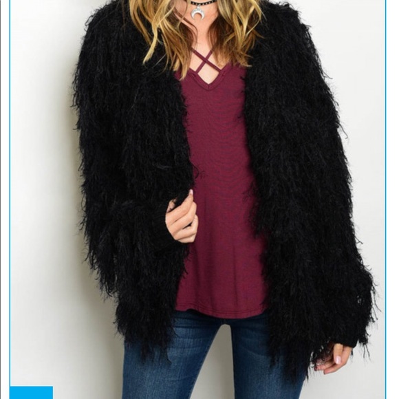 Black Chunky Knit Sweater Shrug Cardigan LAST 1 - Picture 4 of 4